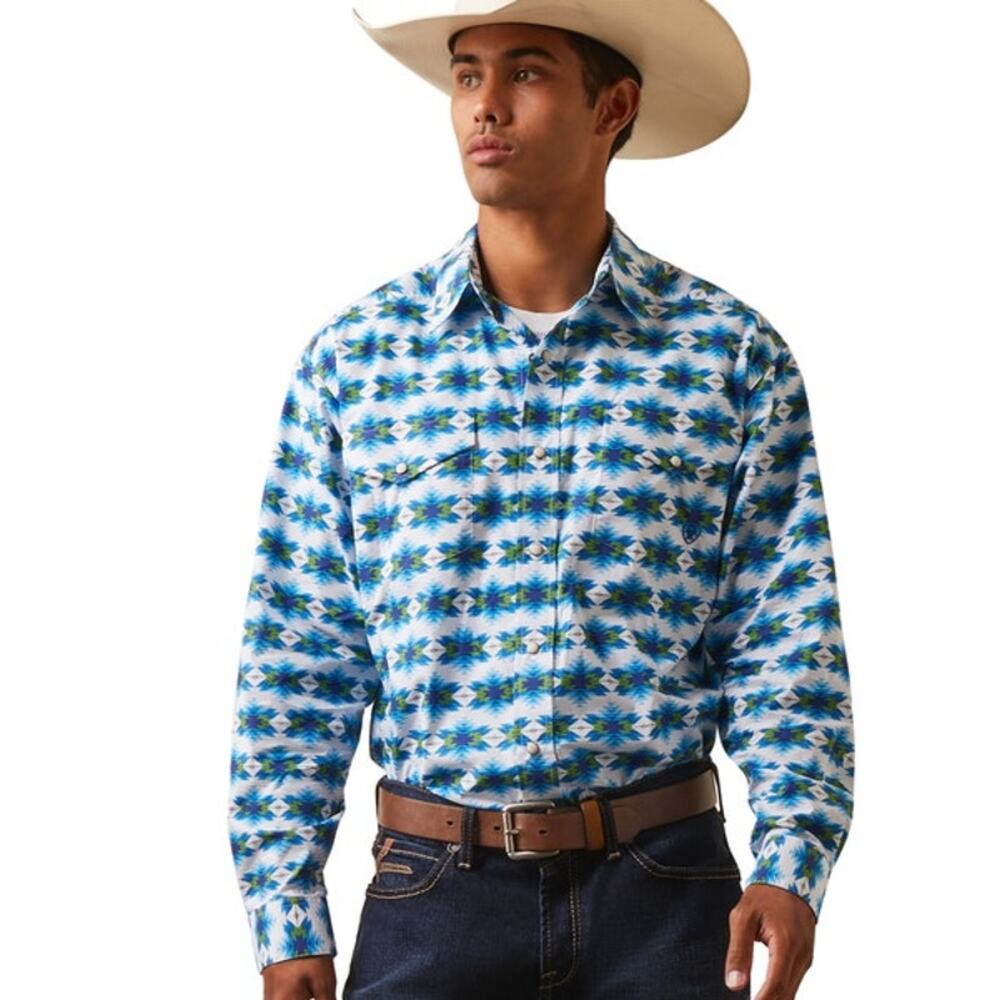 Ariat Men's Levi Classic Pearl Snap Western Button Up Shirt Size XXL